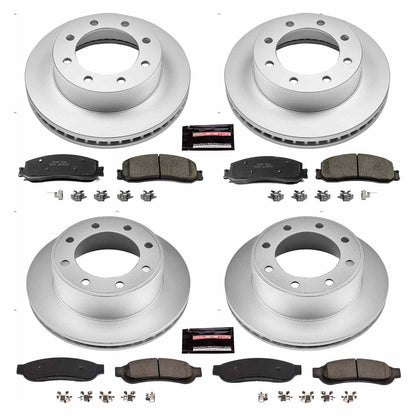 PowerStop Power Stop 2012 Ford F-250 Super Duty Front & Rear Z17 Evolution Geomet Coated Brake Kit CRK6547