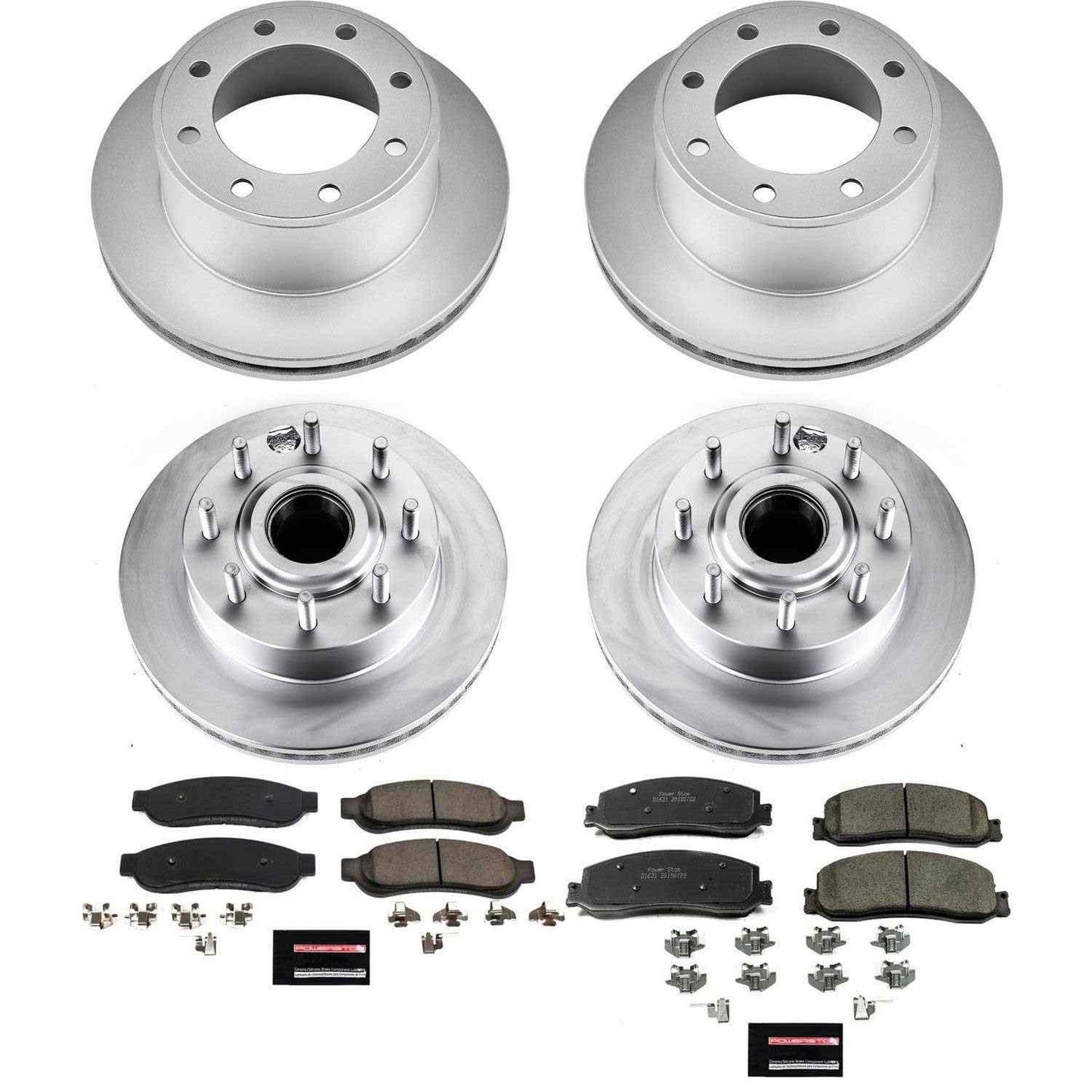 PowerStop Power Stop 2012 Ford F-250 Super Duty Front & Rear Z17 Evolution Geomet Coated Brake Kit CRK6551