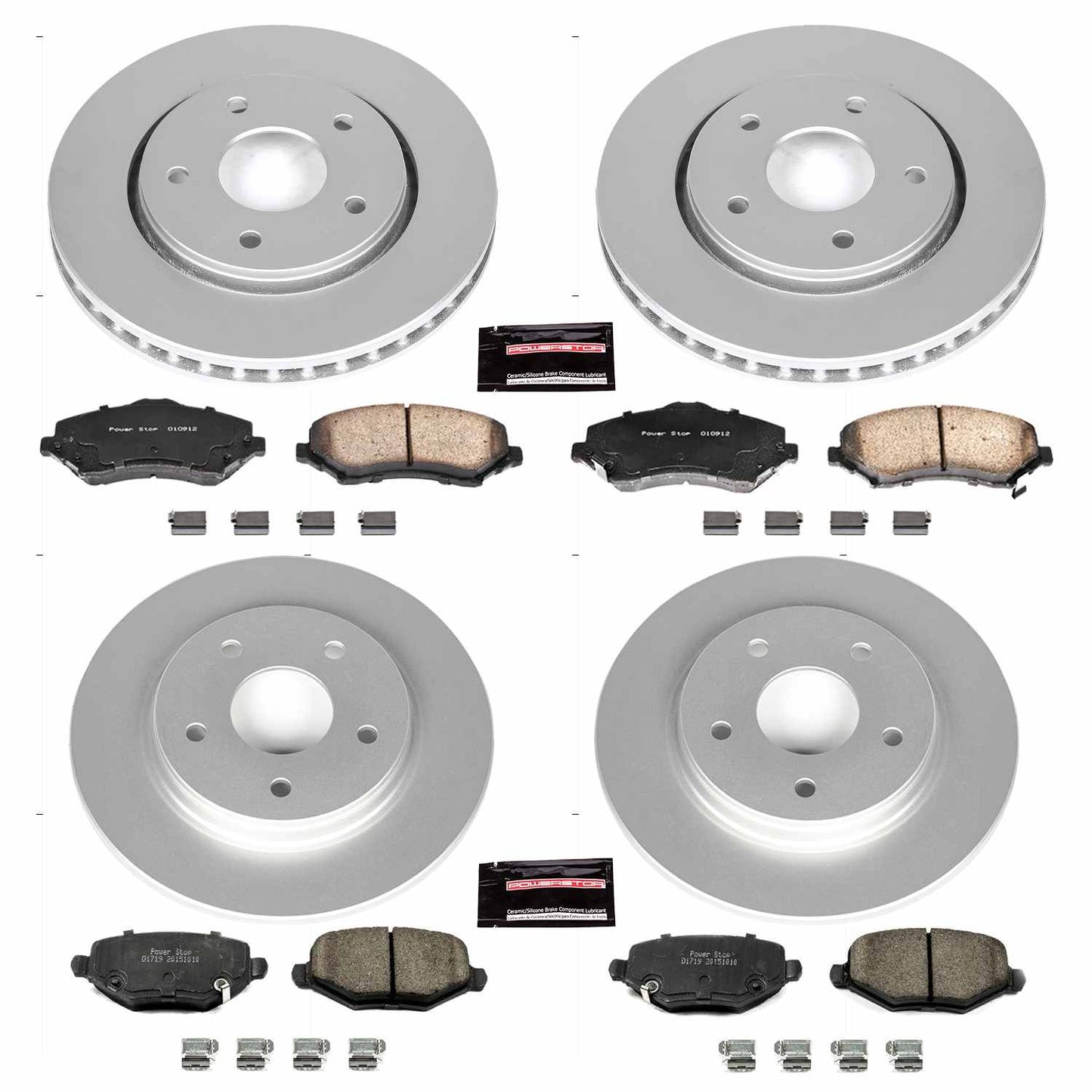 PowerStop Power Stop 12-16 Chrysler Town & Country Front & Rear Z17 Evolution Geomet Coated Brake Kit CRK6563