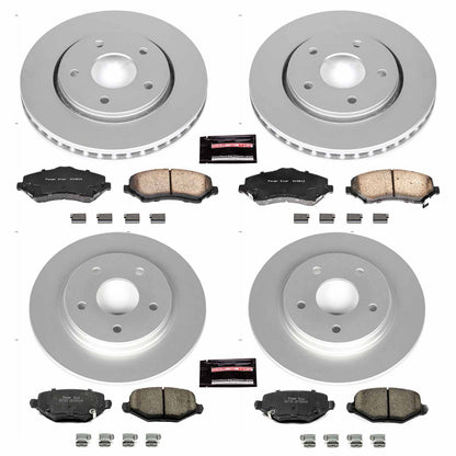 PowerStop Power Stop 12-16 Chrysler Town & Country Front & Rear Z17 Evolution Geomet Coated Brake Kit CRK6563