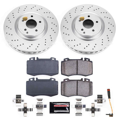 PowerStop Power Stop 03-06 Mercedes-Benz CLK500 Front Z23 Evolution Sport Coated Brake Kit CRK6585