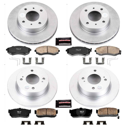PowerStop Power Stop 91-96 Infiniti G20 Front & Rear Z17 Evolution Geomet Coated Brake Kit CRK658