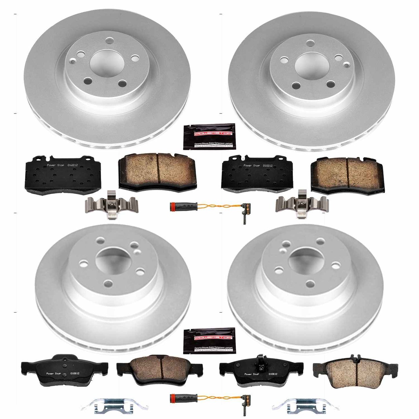 PowerStop Power Stop 07-09 Mercedes-Benz E550 Front & Rear Z23 Evolution Sport Coated Brake Kit CRK6600