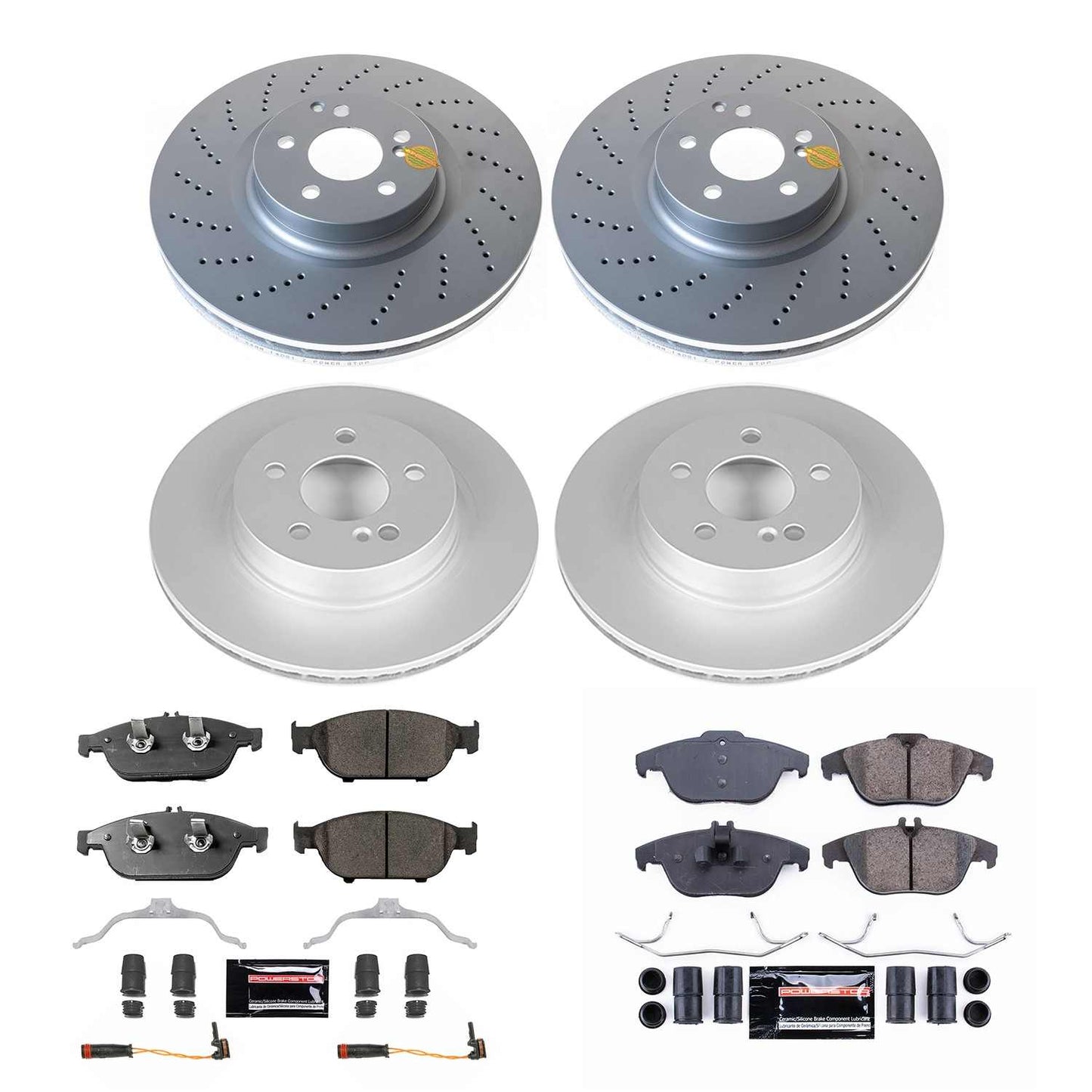 PowerStop Power Stop 12-14 Mercedes-Benz E550 Front & Rear Z23 Coated Brake Kit CRK6638