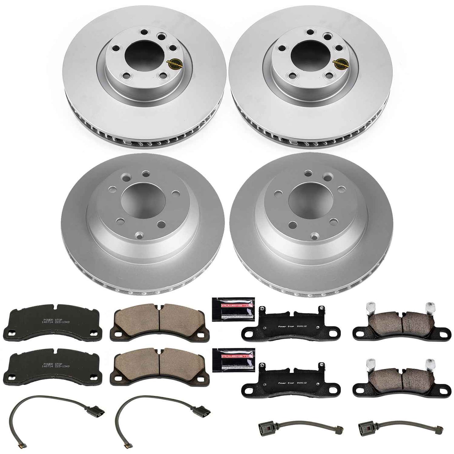 PowerStop Power Stop 11-18 Porsche Cayenne Front & Rear Z23 Evolution Sport Coated Brake Kit CRK6650