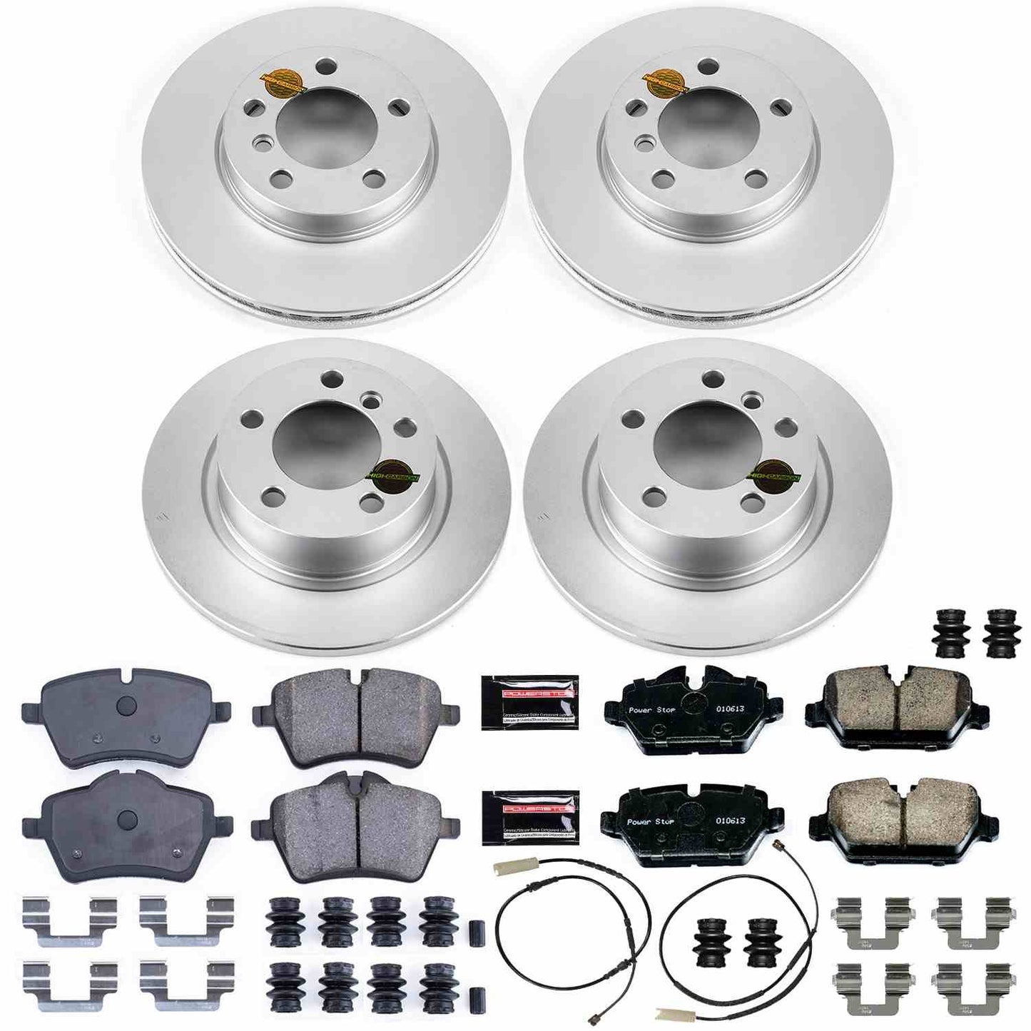 PowerStop Power Stop 11-16 Mini Cooper Countryman Front & Rear Z23 Evolution Sport Coated Brake Kit CRK6663