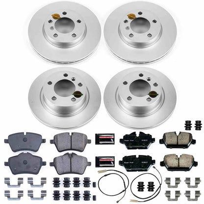 PowerStop Power Stop 11-16 Mini Cooper Countryman Front & Rear Z23 Evolution Sport Coated Brake Kit CRK6663
