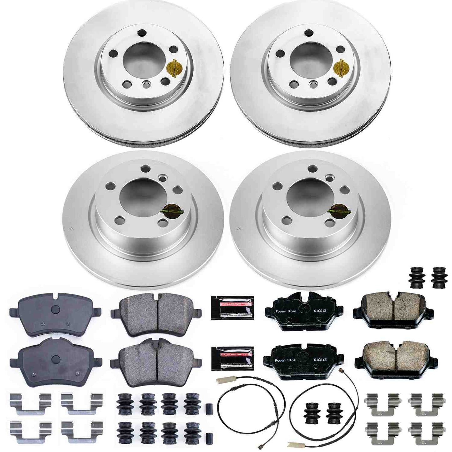 PowerStop Power Stop 11-16 Mini Cooper Countryman Front & Rear Z23 Evolution Sport Coated Brake Kit CRK6666