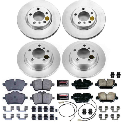 PowerStop Power Stop 11-16 Mini Cooper Countryman Front & Rear Z23 Evolution Sport Coated Brake Kit CRK6666
