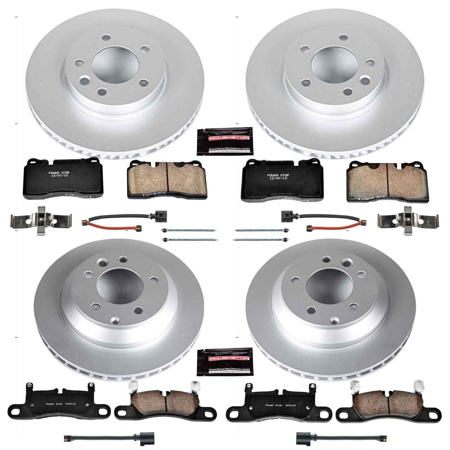 PowerStop Power Stop 11-17 Volkswagen Touareg Front & Rear Z23 Evolution Sport Coated Brake Kit CRK6724