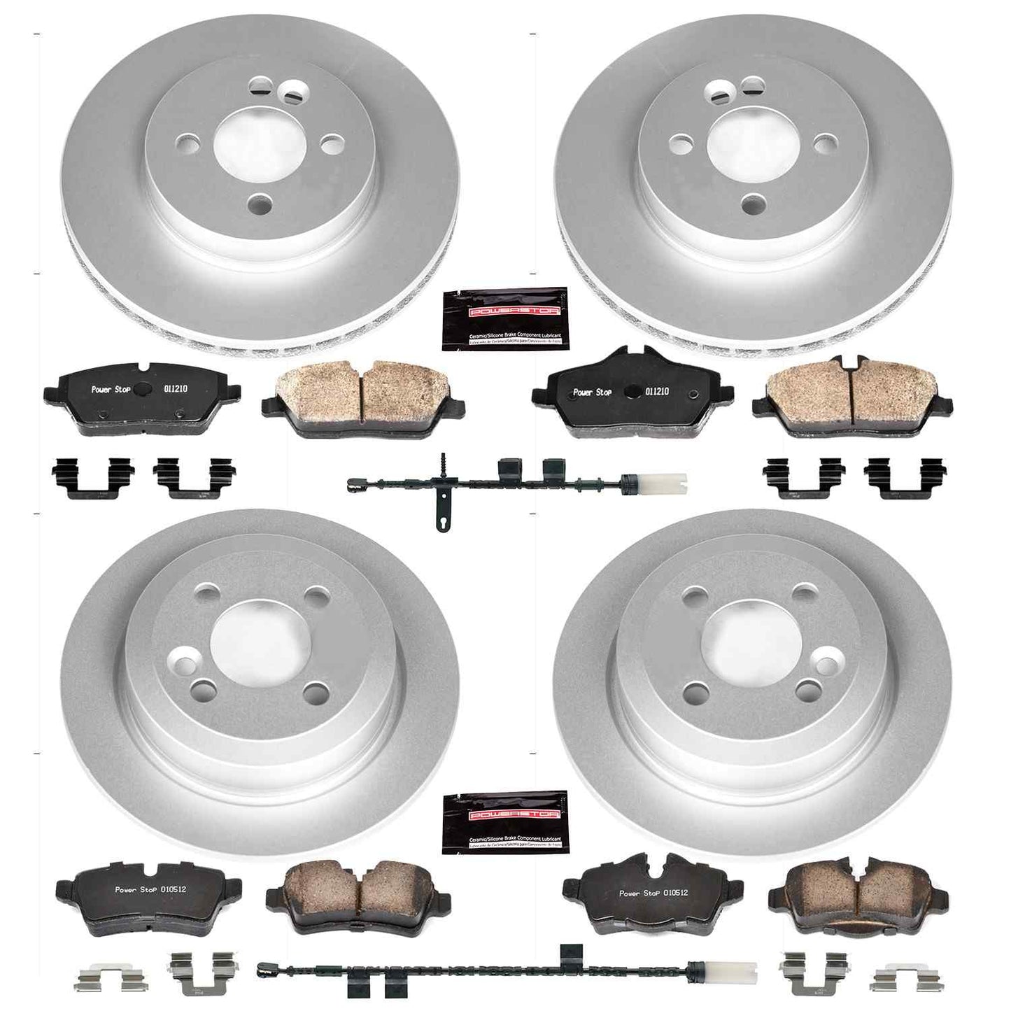 PowerStop Power Stop 11-16 Mini Cooper Front & Rear Z23 Evolution Sport Coated Brake Kit CRK6740