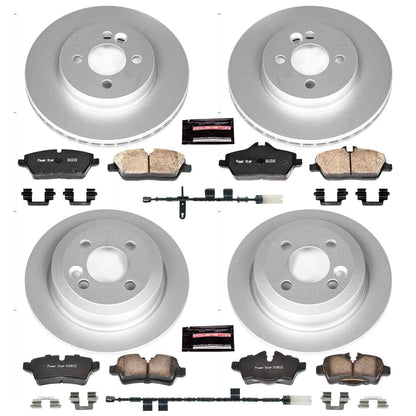 PowerStop Power Stop 11-16 Mini Cooper Front & Rear Z23 Evolution Sport Coated Brake Kit CRK6740