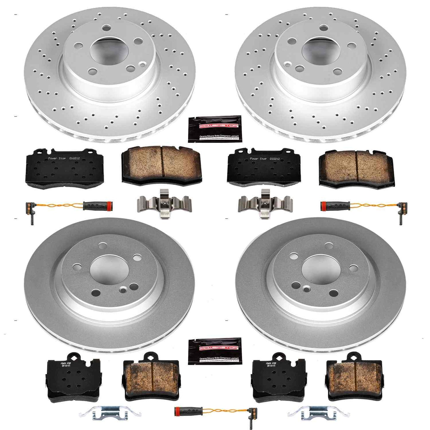 PowerStop Power Stop 2003 Mercedes-Benz S430 Front & Rear Z23 Evolution Sport Coated Brake Kit CRK6746