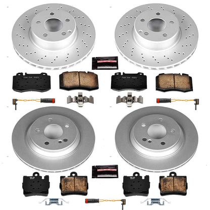 PowerStop Power Stop 2003 Mercedes-Benz S430 Front & Rear Z23 Evolution Sport Coated Brake Kit CRK6746
