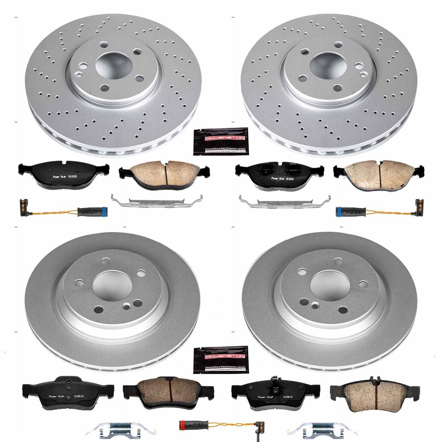 PowerStop Power Stop 03-06 Mercedes-Benz S430 Front & Rear Z23 Evolution Sport Coated Brake Kit CRK6747