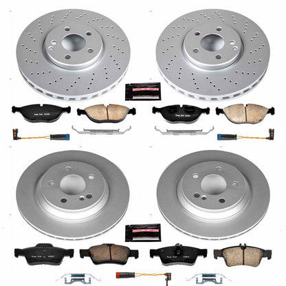 PowerStop Power Stop 03-06 Mercedes-Benz S430 Front & Rear Z23 Evolution Sport Coated Brake Kit CRK6747