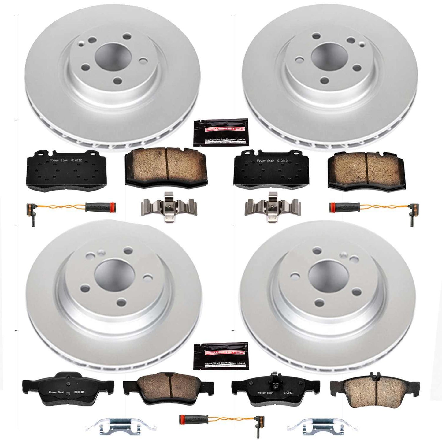 PowerStop Power Stop 2003 Mercedes-Benz SL500 Front & Rear Z23 Evolution Sport Coated Brake Kit CRK6751