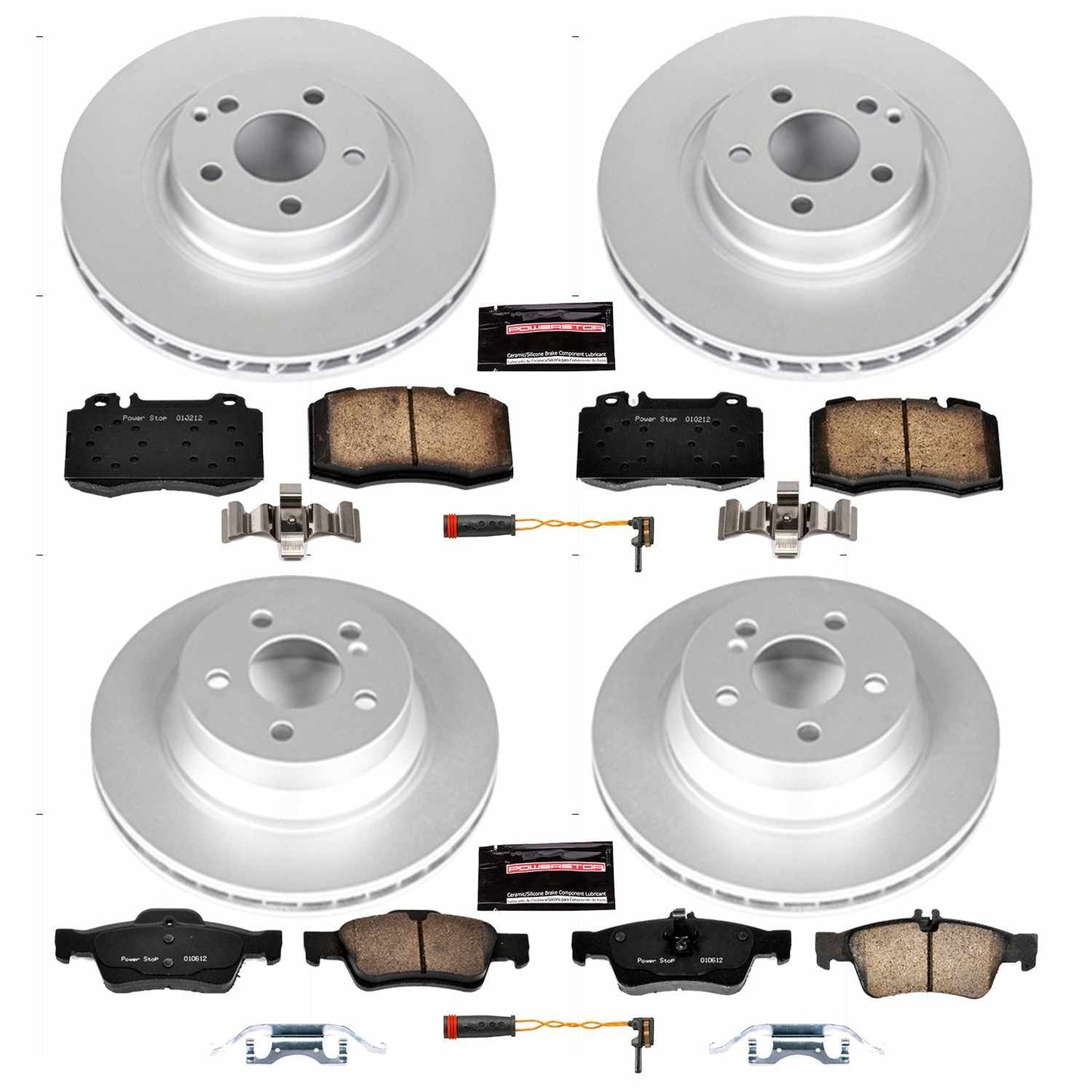 PowerStop Power Stop 07-09 Mercedes-Benz E550 Front & Rear Z23 Evolution Sport Coated Brake Kit CRK6753