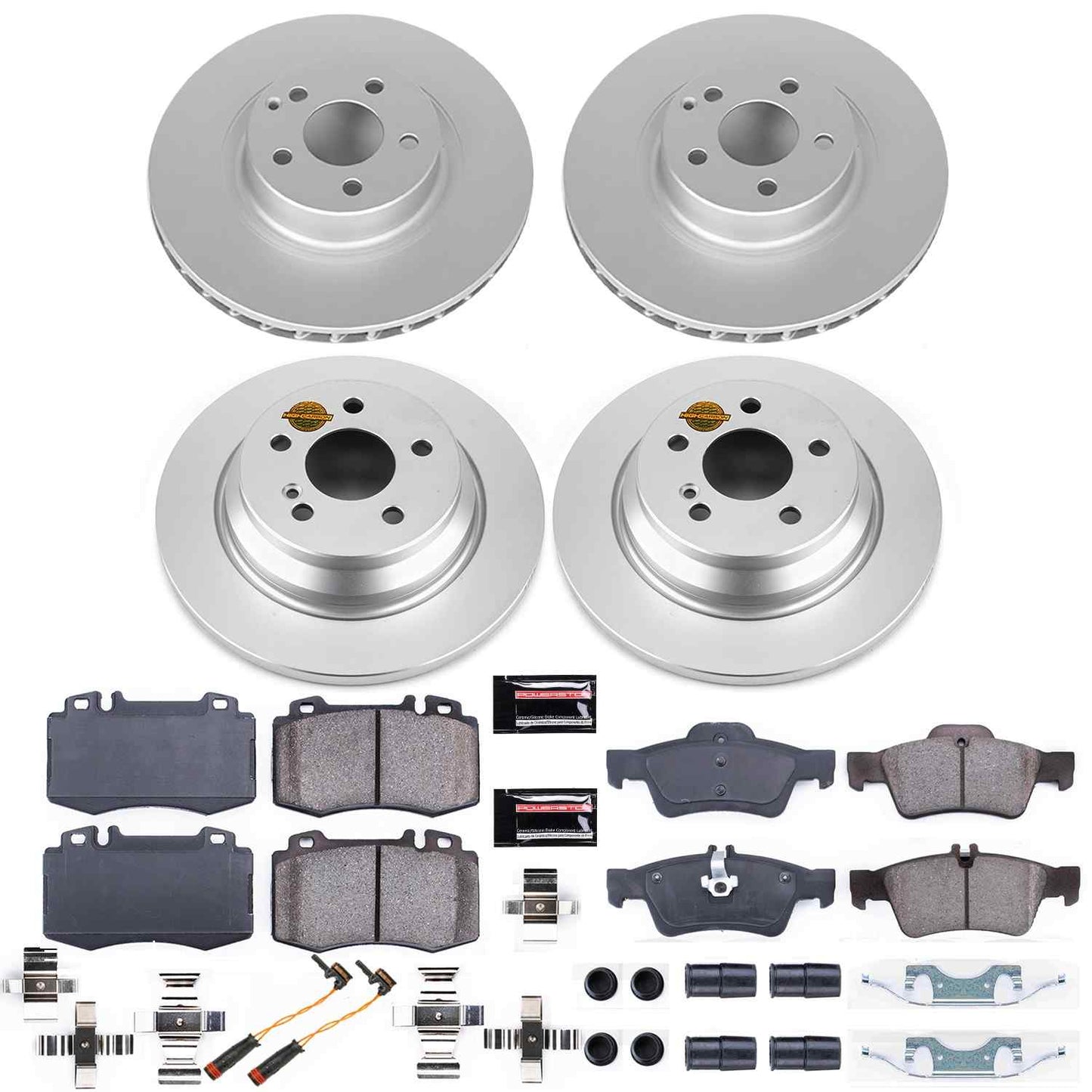 PowerStop Power Stop 07-12 Mercedes-Benz SL550 Front & Rear Z23 Evolution Sport Coated Brake Kit CRK6754