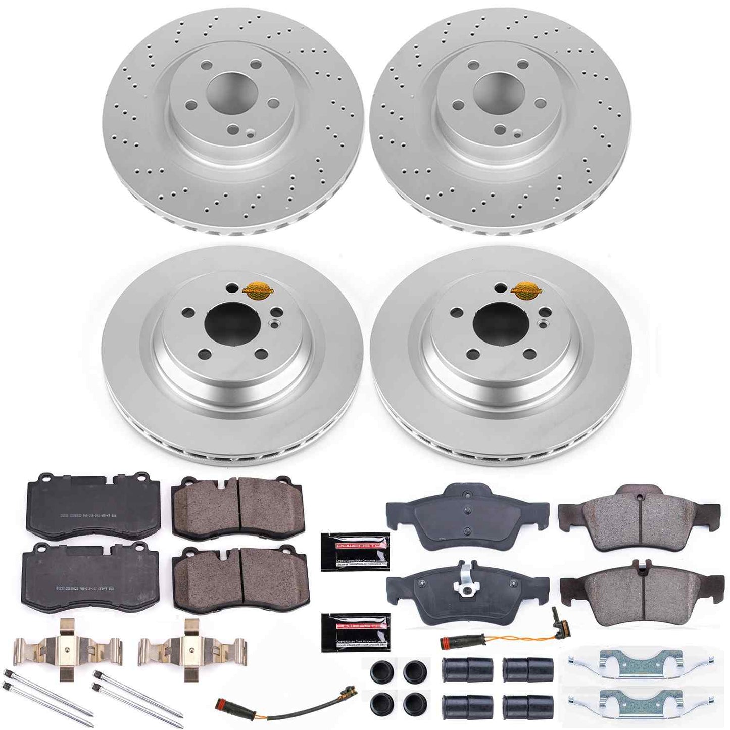 PowerStop Power Stop 09-14 Mercedes-Benz CL550 Front & Rear Z23 Evolution Sport Coated Brake Kit CRK6756