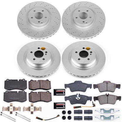 PowerStop Power Stop 09-14 Mercedes-Benz CL550 Front & Rear Z23 Evolution Sport Coated Brake Kit CRK6756
