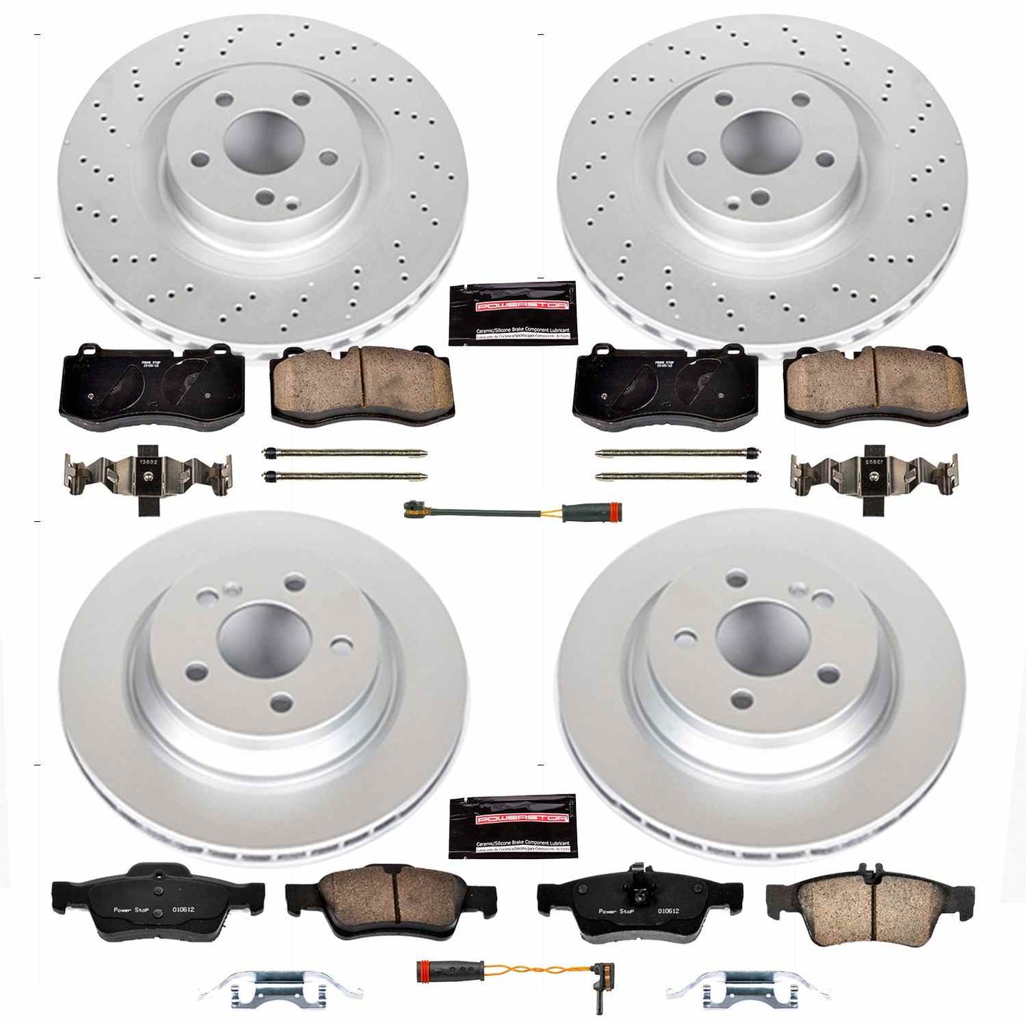 PowerStop Power Stop 12-13 Mercedes-Benz S350 Front & Rear Z23 Evolution Sport Coated Brake Kit CRK6757