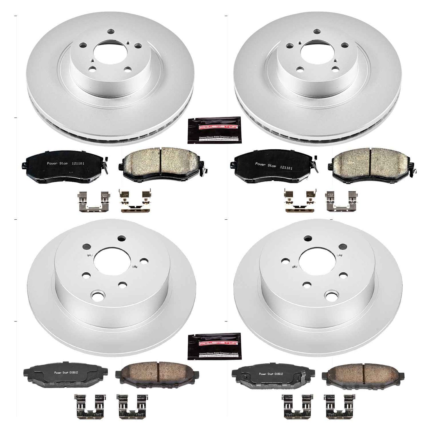 PowerStop Power Stop 16-17 Subaru Crosstrek Front & Rear Z17 Evolution Geomet Coated Brake Kit CRK6762