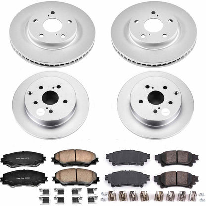 PowerStop Power Stop 12-17 Toyota Prius V Front & Rear Z17 Evolution Geomet Coated Brake Kit CRK6763