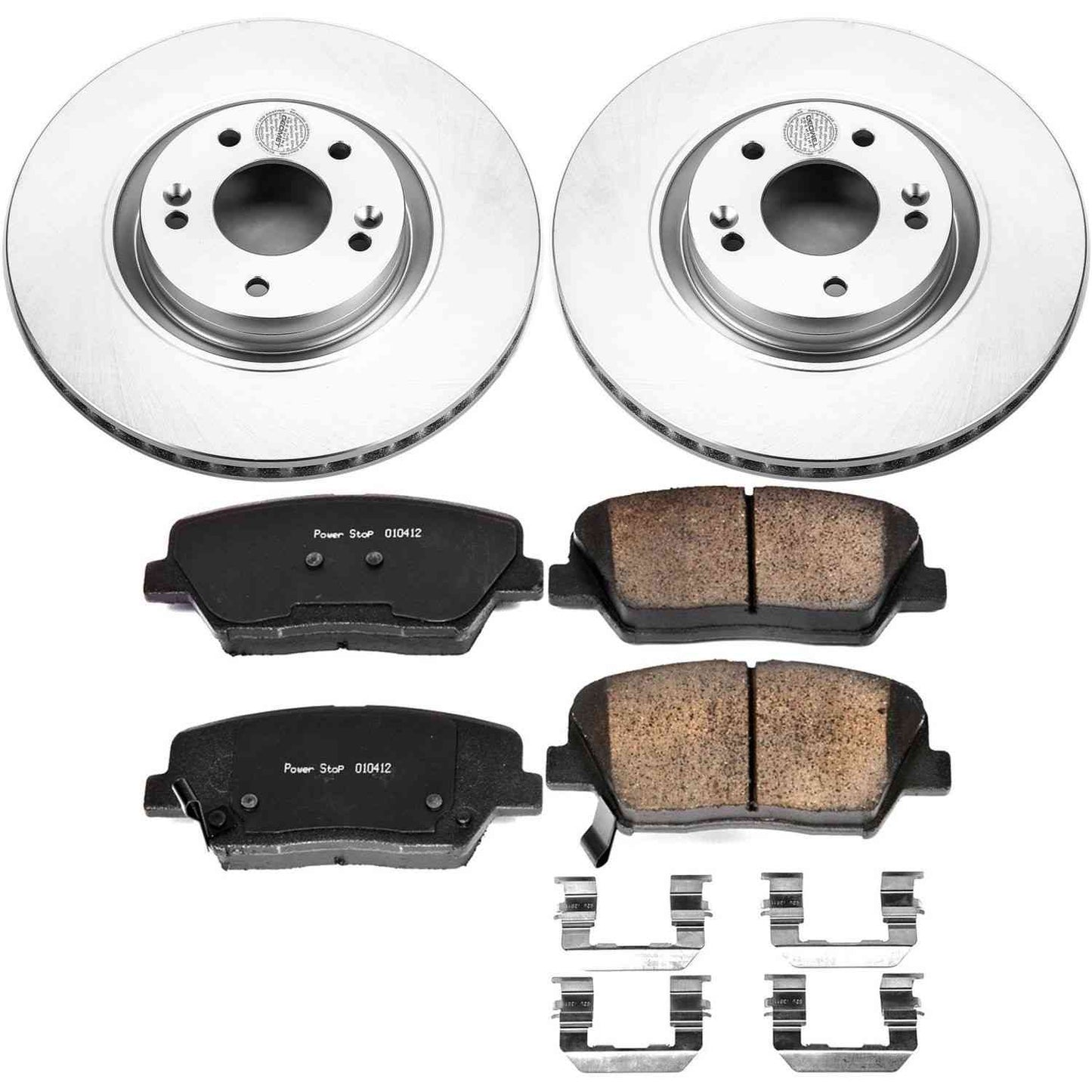 PowerStop Power Stop 12-17 Hyundai Azera Front Z17 Evolution Geomet Coated Brake Kit CRK6764