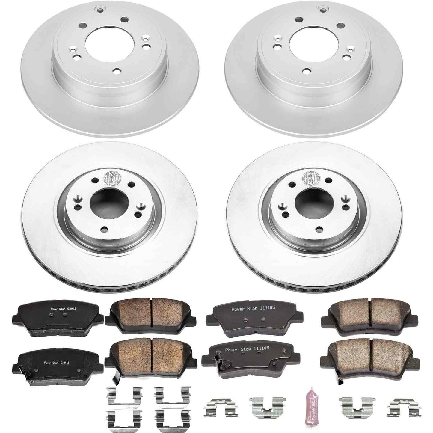PowerStop Power Stop 12-17 Hyundai Azera Front & Rear Z17 Evolution Geomet Coated Brake Kit CRK6765