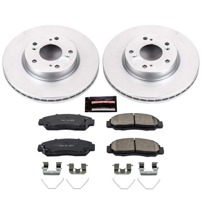 PowerStop Power Stop 12-15 Honda Civic Front Z17 Evolution Geomet Coated Brake Kit CRK6766