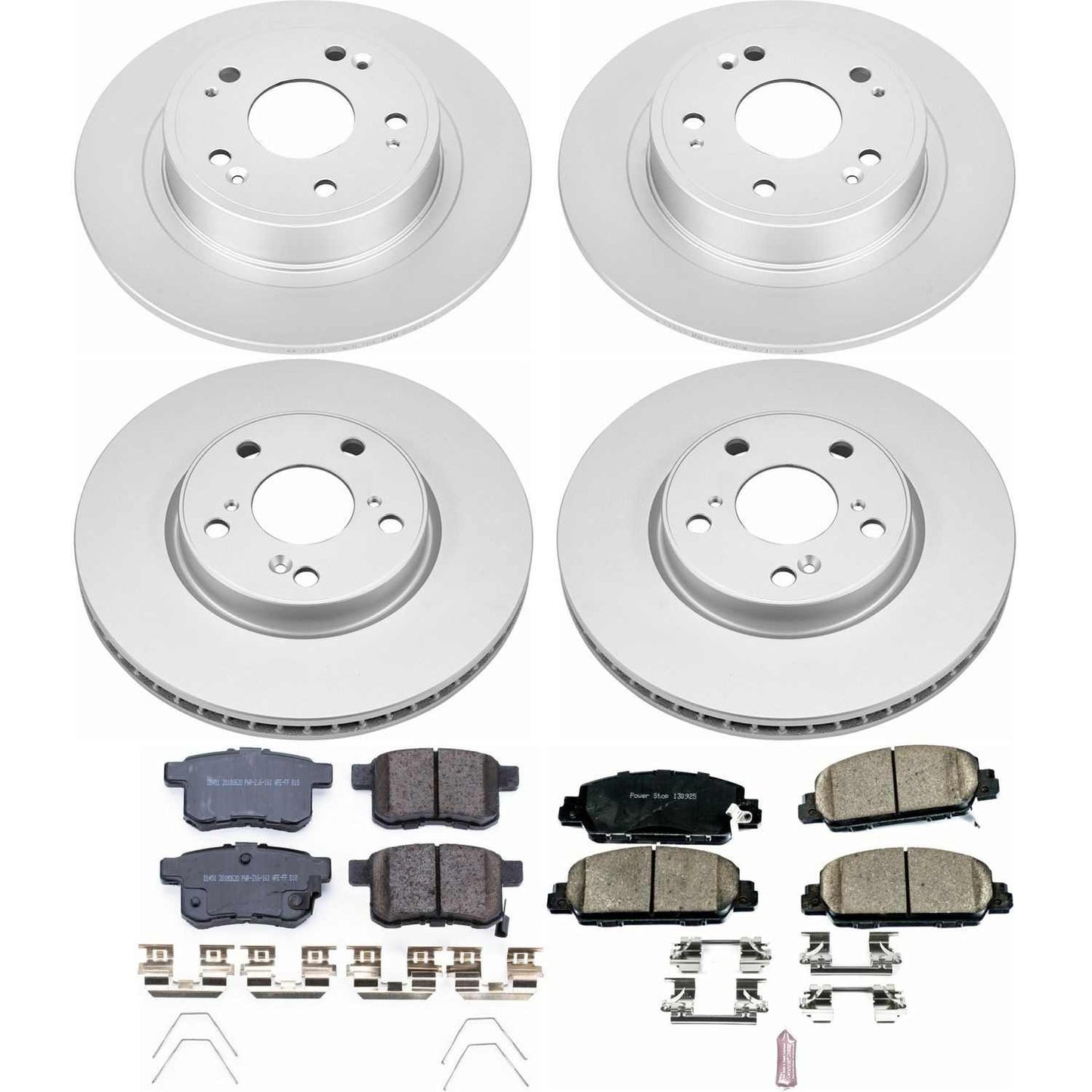 PowerStop Power Stop 13-17 Honda Accord Front & Rear Z17 Evolution Geomet Coated Brake Kit CRK6778