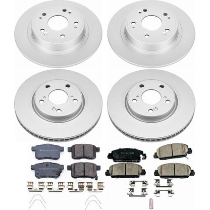 PowerStop Power Stop 13-17 Honda Accord Front & Rear Z17 Evolution Geomet Coated Brake Kit CRK6778