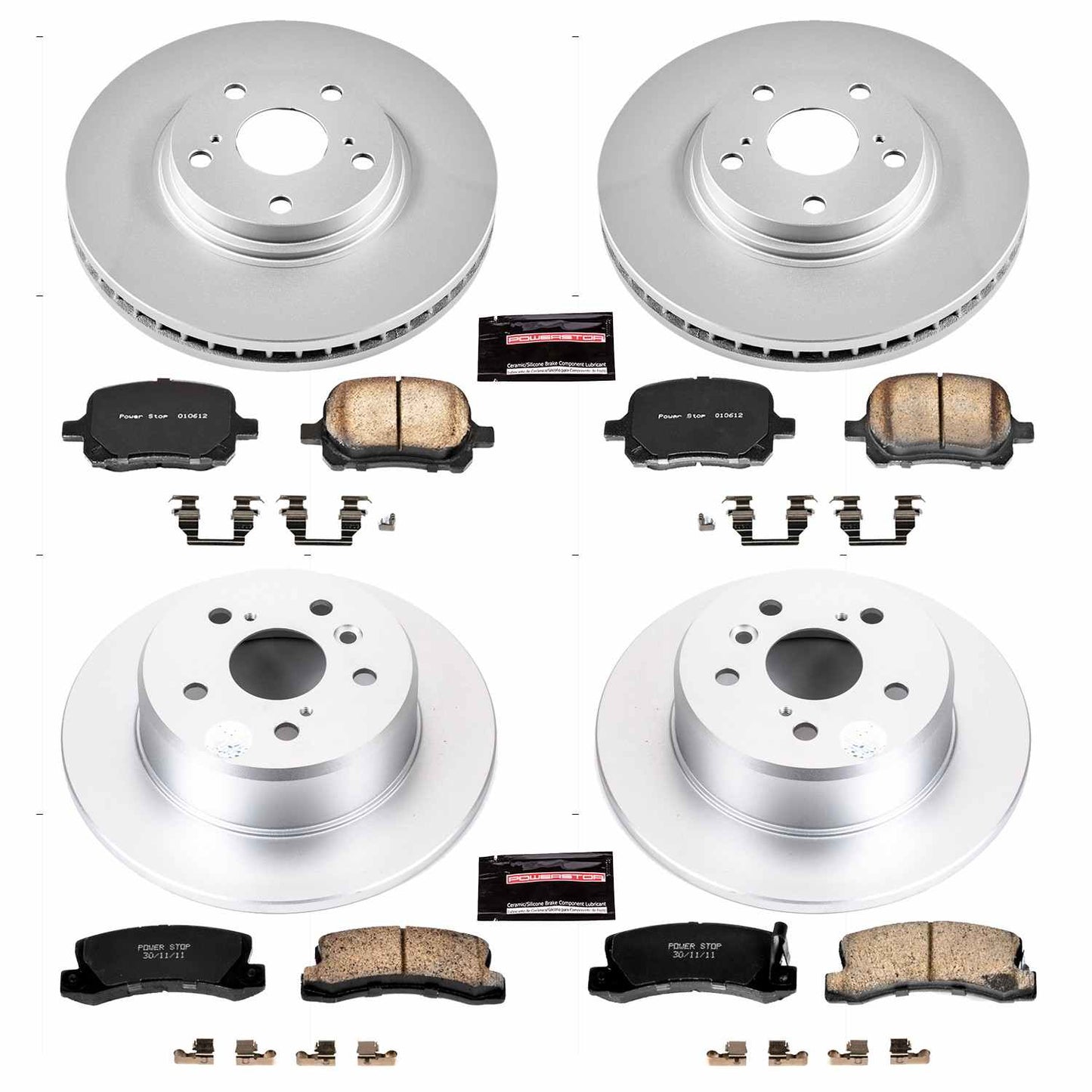PowerStop Power Stop 99-01 Lexus RX300 Front & Rear Z17 Evolution Geomet Coated Brake Kit CRK6782
