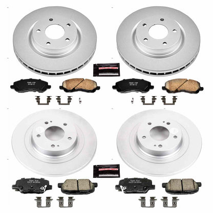 PowerStop Power Stop 14-18 Mitsubishi Outlander Front & Rear Z17 Evolution Geomet Coated Brake Kit CRK6796