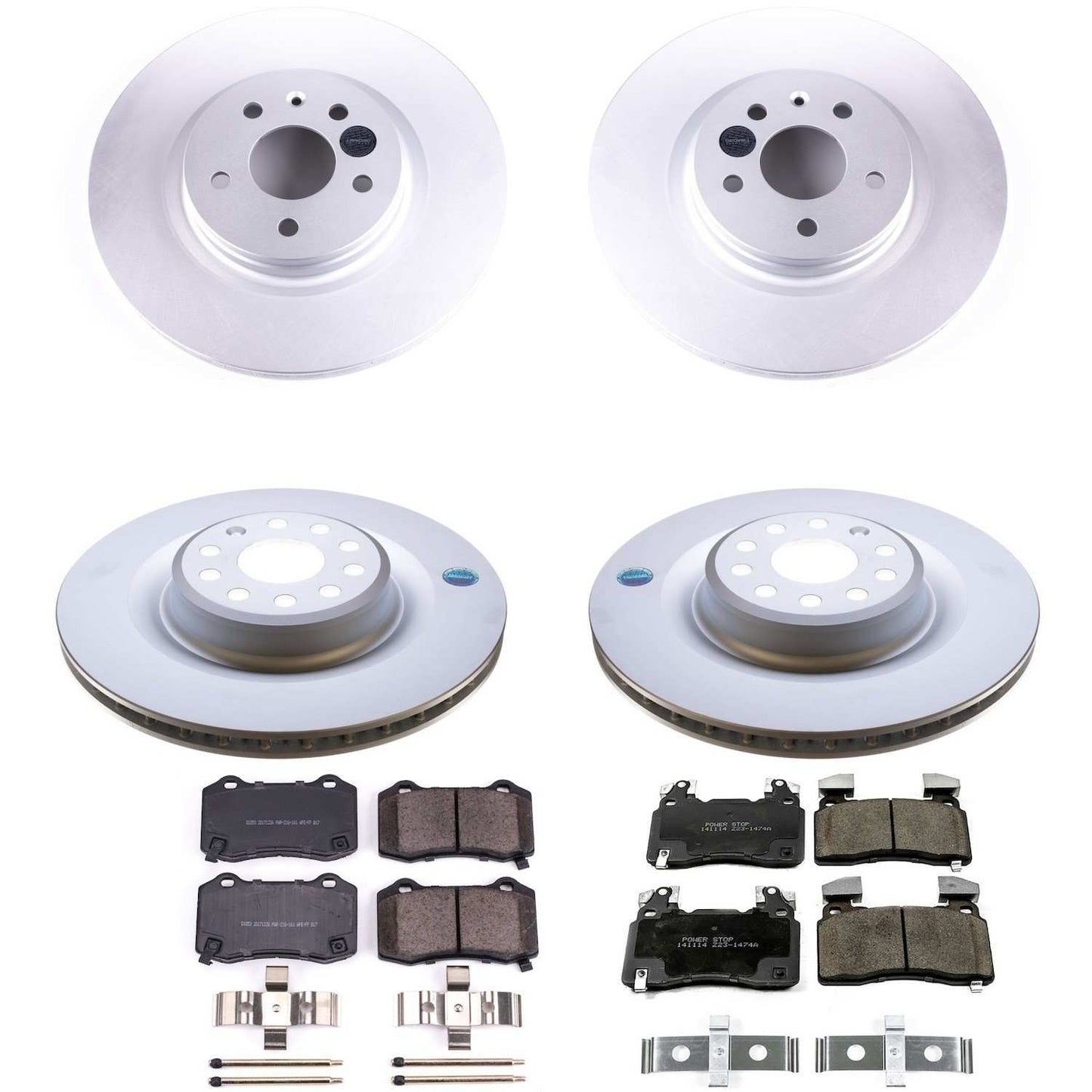 PowerStop Power Stop 12-16 Tesla Model S Front & Rear Z17 Evolution Geomet Coated Brake Kit CRK6797