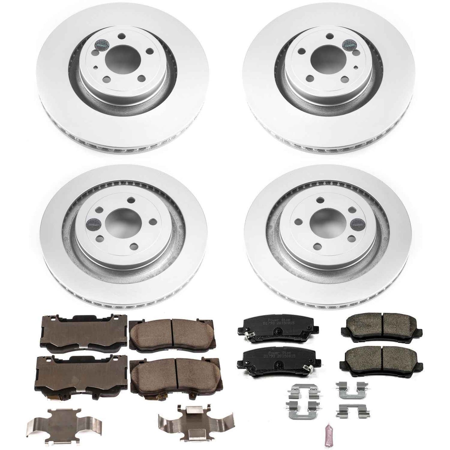 PowerStop Power Stop 15-19 Ford Mustang Front & Rear Z17 Evolution Geomet Coated Brake Kit CRK6805