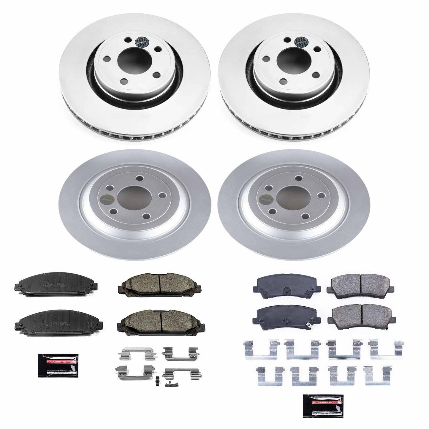 PowerStop Power Stop 15-19 Ford Mustang Front & Rear Z17 Evolution Geomet Coated Brake Kit CRK6808