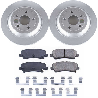 PowerStop Power Stop 15-19 Ford Mustang Rear Z17 Evolution Geomet Coated Brake Kit CRK6813