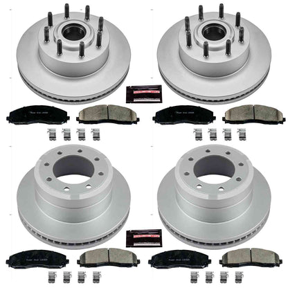 PowerStop Power Stop 12-19 Ford F-250 Super Duty Front & Rear Z17 Evolution Geomet Coated Brake Kit CRK6820