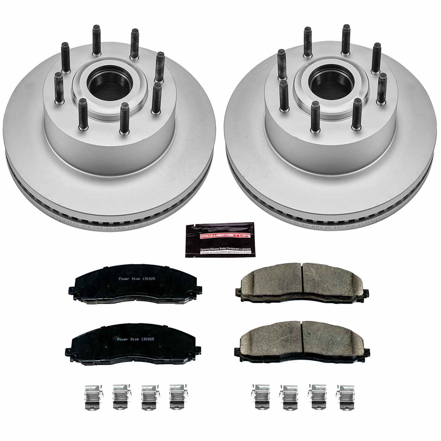 PowerStop Power Stop 12-19 Ford F-250 Super Duty Front Z17 Evolution Geomet Coated Brake Kit CRK6821