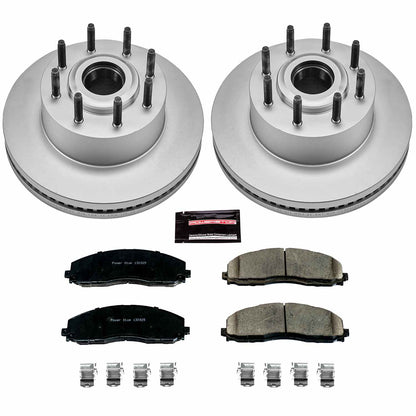 PowerStop Power Stop 12-19 Ford F-250 Super Duty Front Z17 Evolution Geomet Coated Brake Kit CRK6821