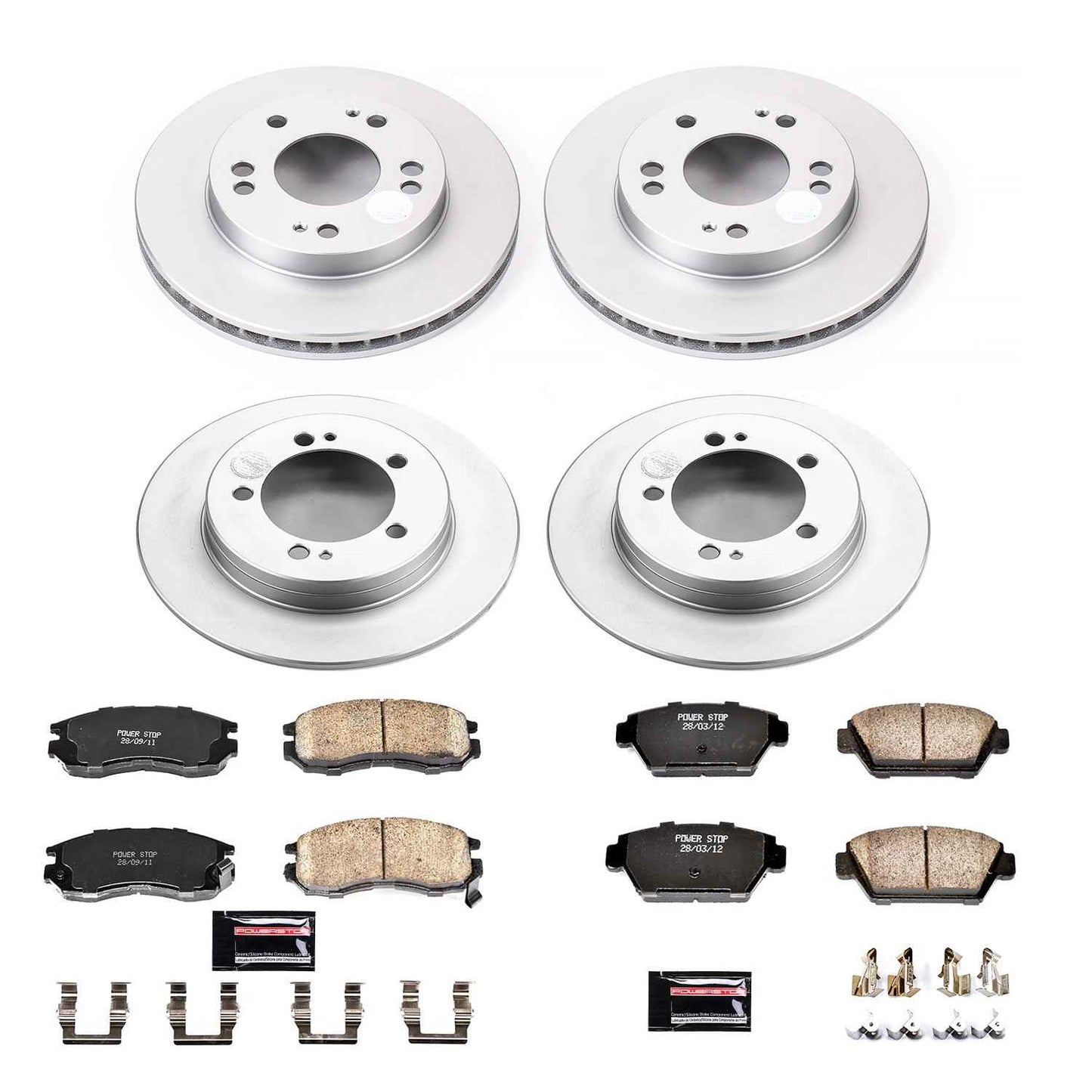 PowerStop Power Stop 90-94 Eagle Talon Front & Rear Z17 Evolution Geomet Coated Brake Kit CRK682