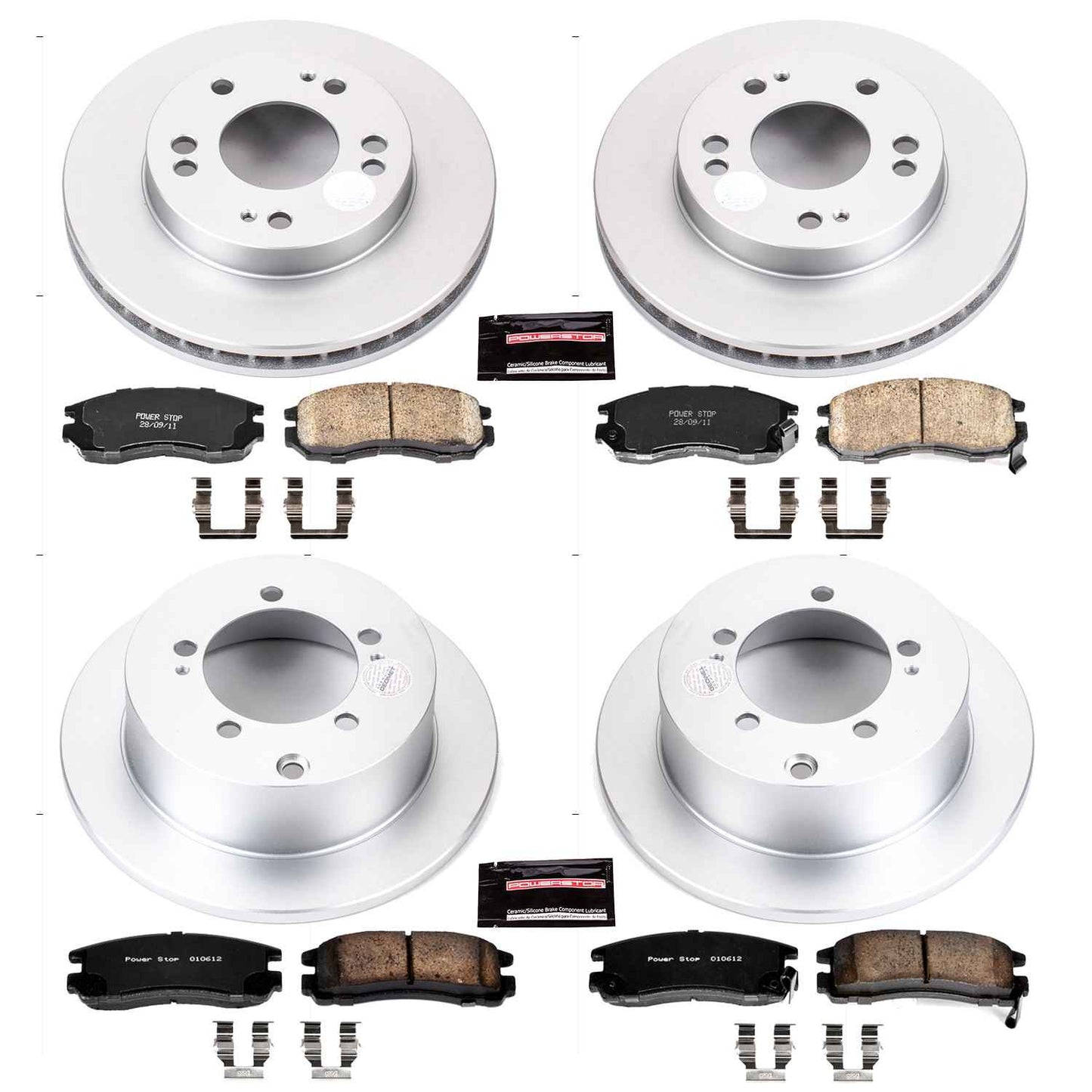 PowerStop Power Stop 95-00 Chrysler Sebring Front & Rear Z17 Evolution Geomet Coated Brake Kit CRK683