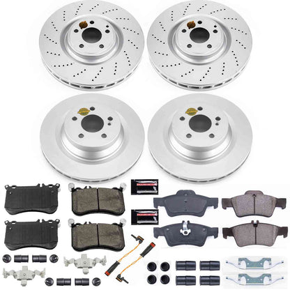 PowerStop Power Stop 12-18 Mercedes-Benz CLS550 Front & Rear Z23 Evolution Sport Coated Brake Kit CRK6885