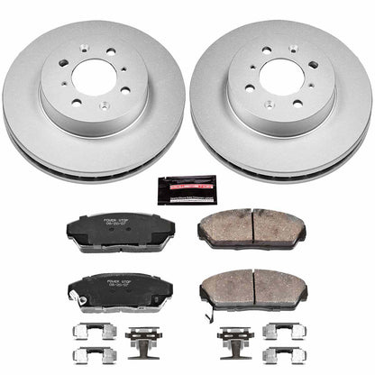 PowerStop Power Stop 90-93 Acura Integra Front Z17 Evolution Geomet Coated Brake Kit CRK688