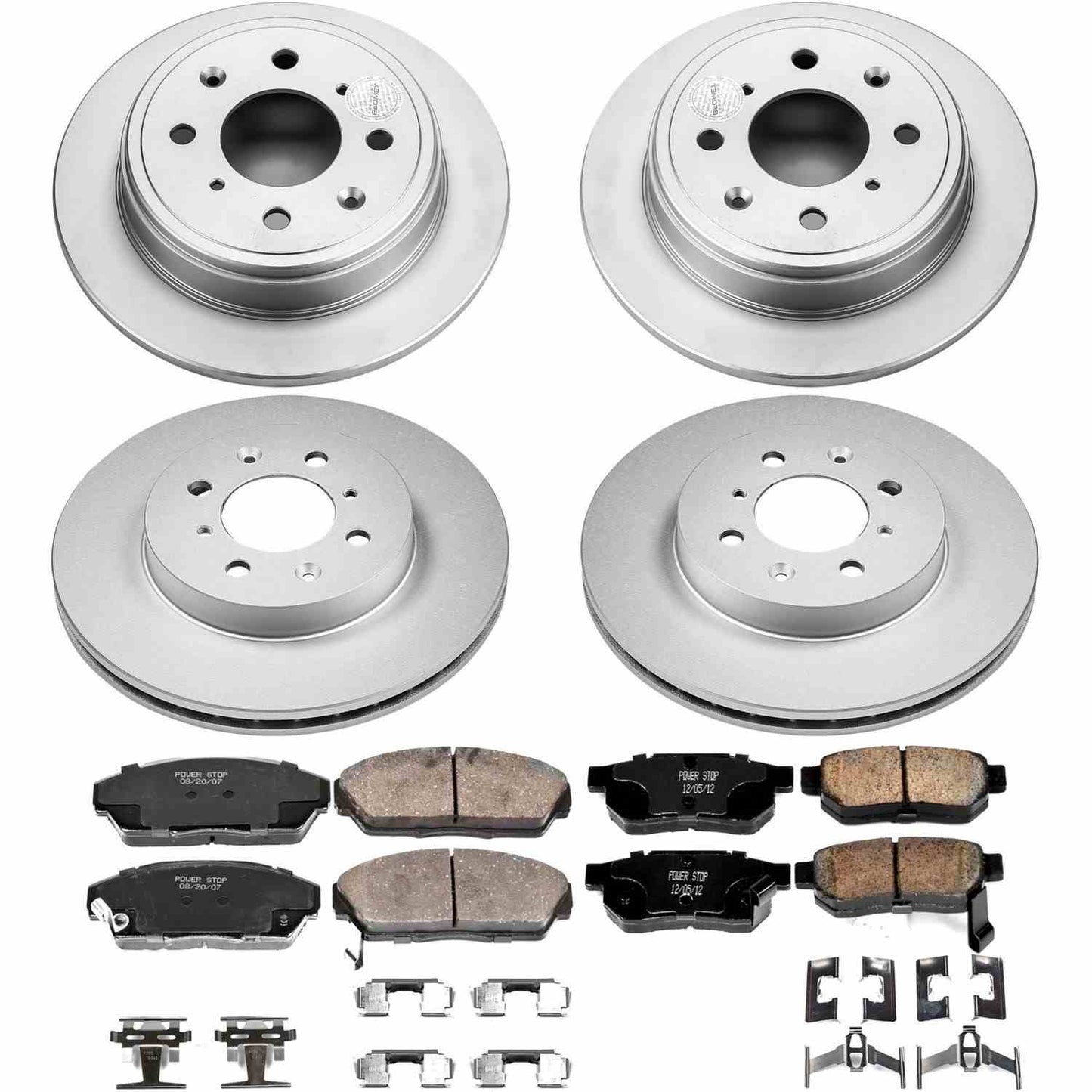 PowerStop Power Stop 90-93 Acura Integra Front & Rear Z17 Evolution Geomet Coated Brake Kit CRK689