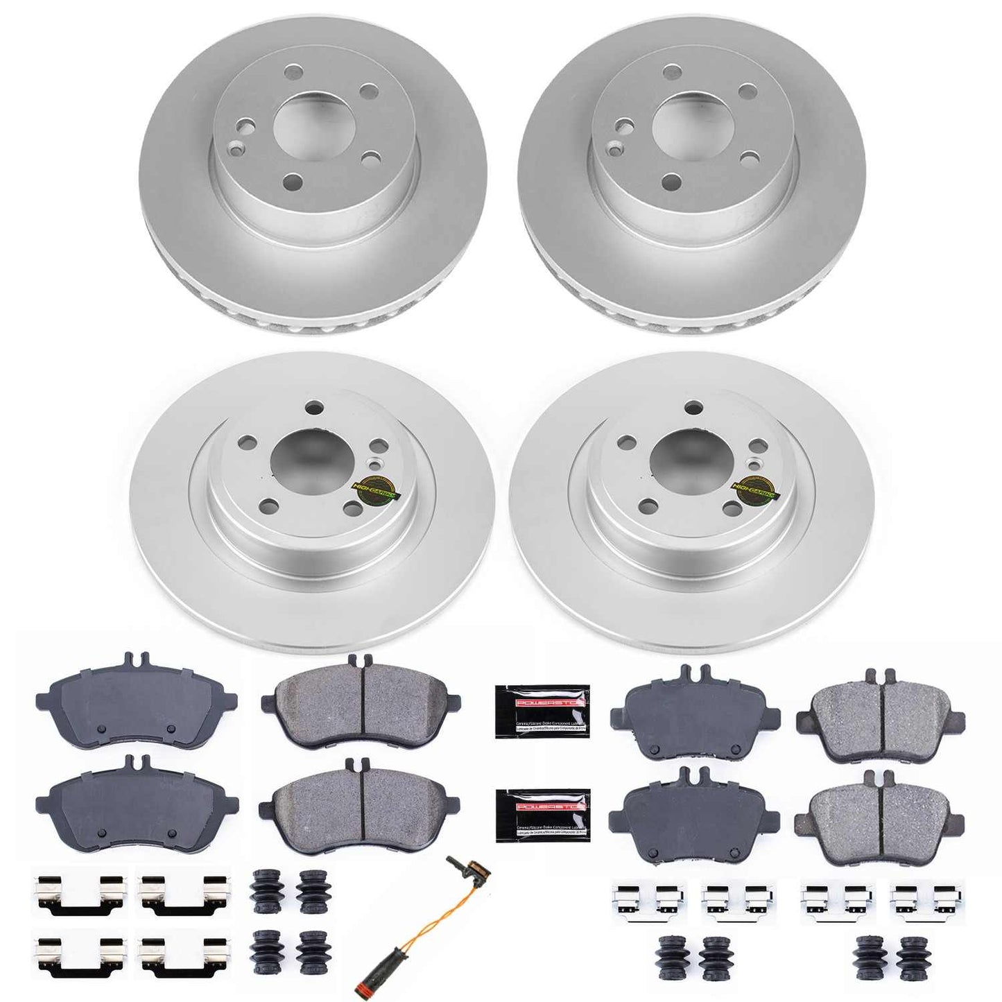 PowerStop Power Stop 12-15 Mercedes-Benz SLK250 Front & Rear Z23 Evolution Sport Coated Brake Kit CRK6926