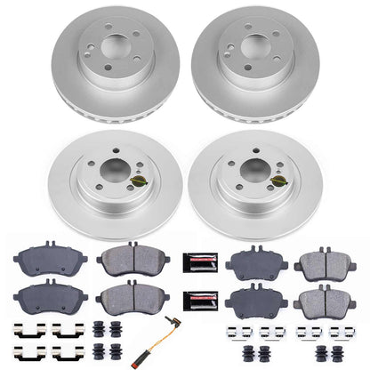 PowerStop Power Stop 12-15 Mercedes-Benz SLK250 Front & Rear Z23 Evolution Sport Coated Brake Kit CRK6926