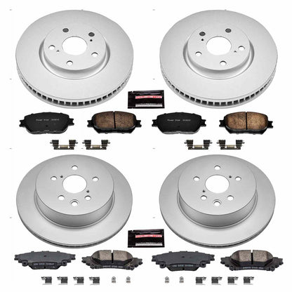 PowerStop Power Stop 14-15 Lexus IS250 Front & Rear Z17 Evolution Geomet Coated Brake Kit CRK6927
